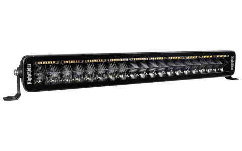 20" Jet Black Series Double Row ECE/EMARK LED Light Bar with Amber Warning Light- NJ20EMAW