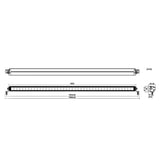 40" Jet Black Series Single Row ECE/EMARK LED Light Bar - NJS40EM