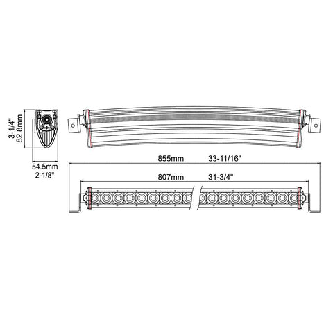 31.5” Extreme Series Single Row Curved CREE LED Light Bar