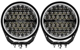 9” Round Jet Black Series Driving Lights (Pair) - Edgeless Pro 9R - N9REME